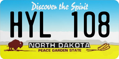 ND license plate HYL108