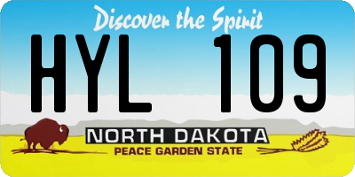 ND license plate HYL109