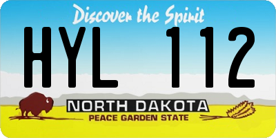 ND license plate HYL112