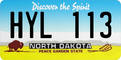 ND license plate HYL113