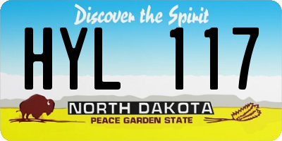 ND license plate HYL117