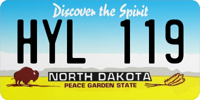 ND license plate HYL119