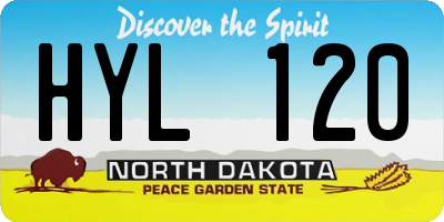 ND license plate HYL120