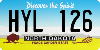 ND license plate HYL126