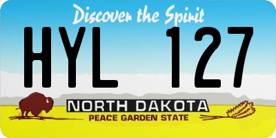 ND license plate HYL127