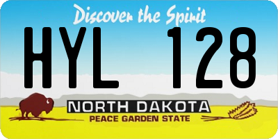 ND license plate HYL128