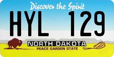ND license plate HYL129