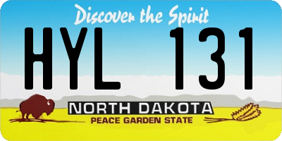 ND license plate HYL131