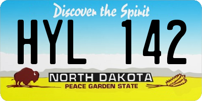 ND license plate HYL142