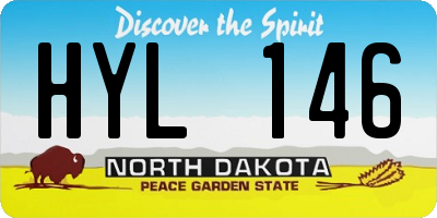 ND license plate HYL146