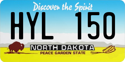ND license plate HYL150