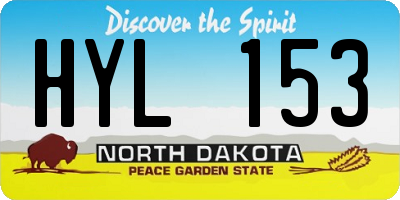 ND license plate HYL153