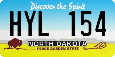 ND license plate HYL154