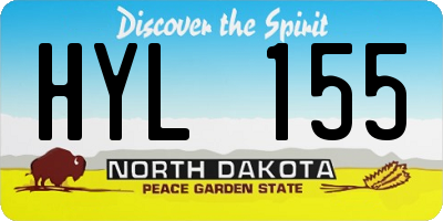 ND license plate HYL155