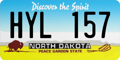 ND license plate HYL157