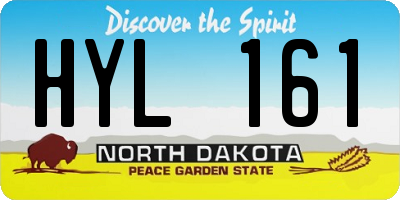 ND license plate HYL161