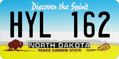 ND license plate HYL162