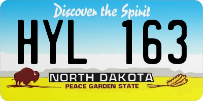 ND license plate HYL163
