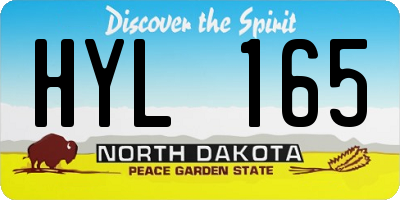 ND license plate HYL165