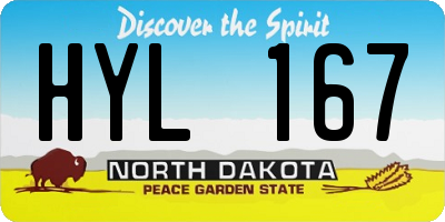 ND license plate HYL167