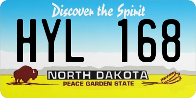 ND license plate HYL168