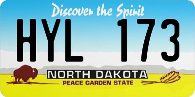 ND license plate HYL173