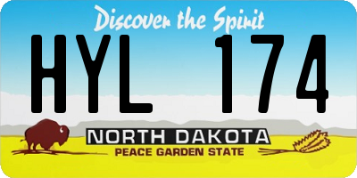 ND license plate HYL174