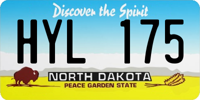ND license plate HYL175