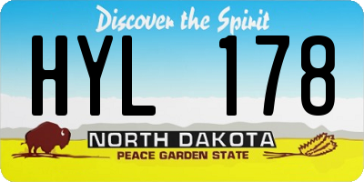 ND license plate HYL178