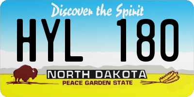 ND license plate HYL180