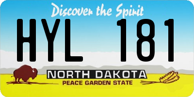 ND license plate HYL181