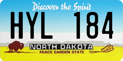 ND license plate HYL184