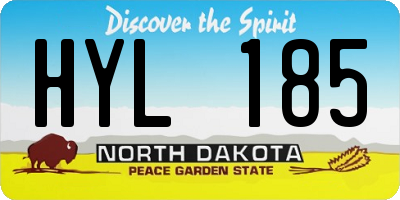 ND license plate HYL185