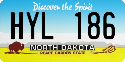 ND license plate HYL186