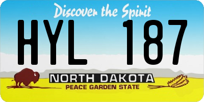 ND license plate HYL187