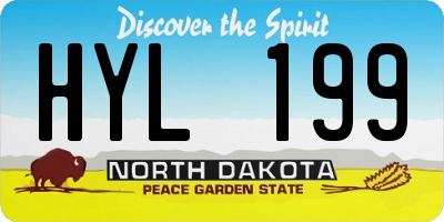 ND license plate HYL199