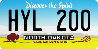ND license plate HYL200