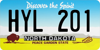ND license plate HYL201