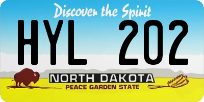ND license plate HYL202