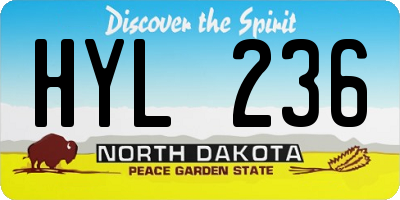 ND license plate HYL236