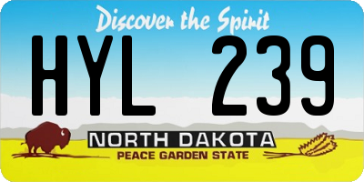 ND license plate HYL239