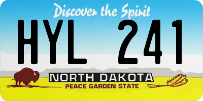 ND license plate HYL241