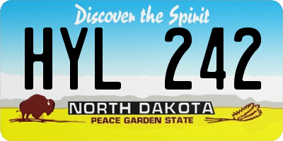 ND license plate HYL242