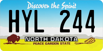 ND license plate HYL244
