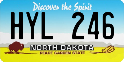 ND license plate HYL246