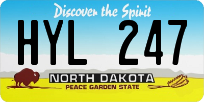 ND license plate HYL247