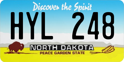 ND license plate HYL248