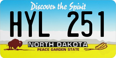 ND license plate HYL251