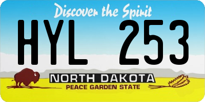 ND license plate HYL253