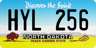 ND license plate HYL256